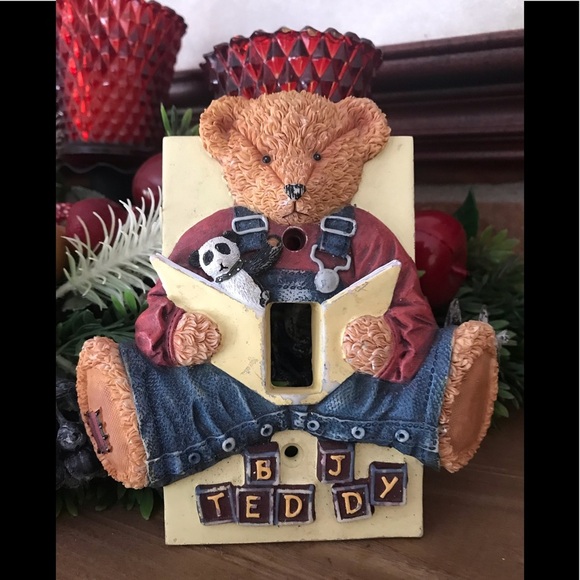 Rare Vintage 1970’s Teddy Bear Light Switch Cover - Picture 1 of 7